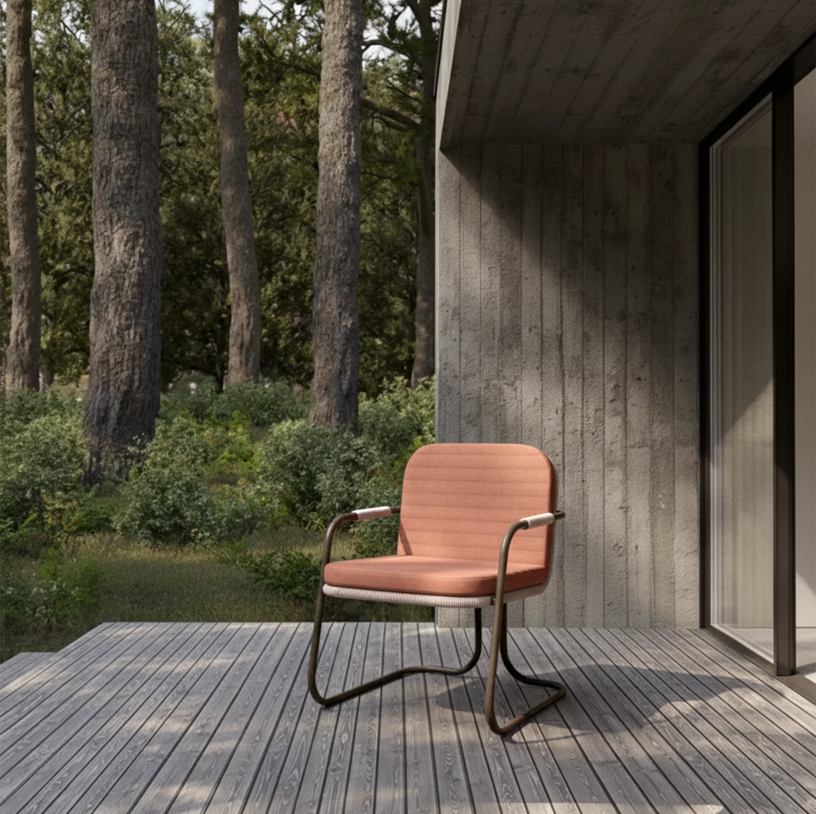 vista Elegant aluminium armchairs